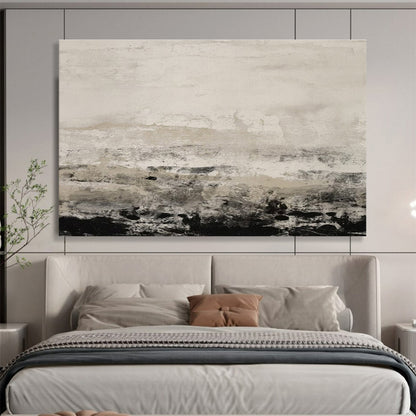 “Neutral Abstract Horizon” Abstract Oil Painting On Canvas DKH445