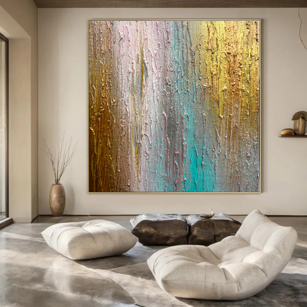 Textured Color Gradient - Mixed Media Abstract Art CT1221