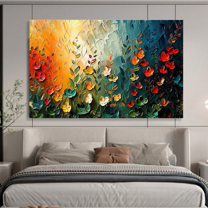 Colorful Floral Field Painting On Canvas DKH687