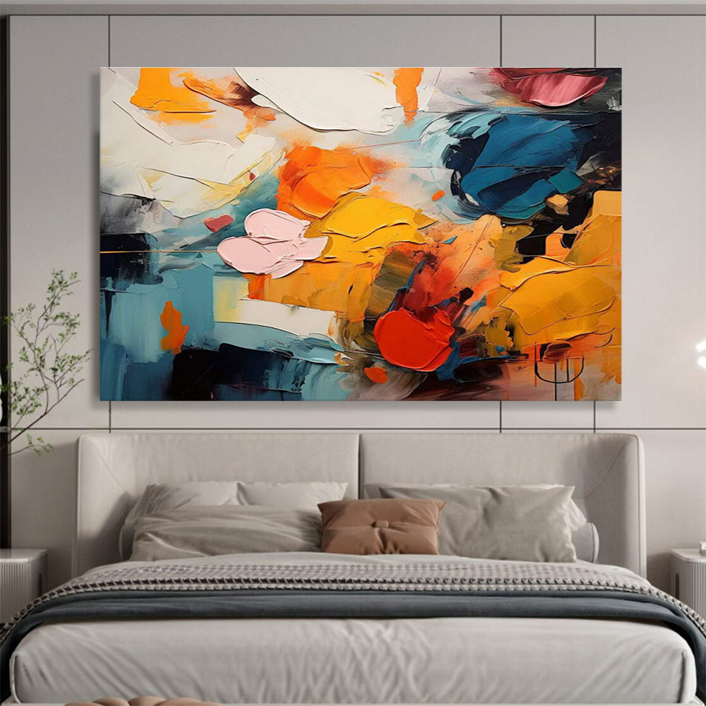 “Color - Blocked Abstract” - Dynamic Abstract Painting On Canvas DKH831