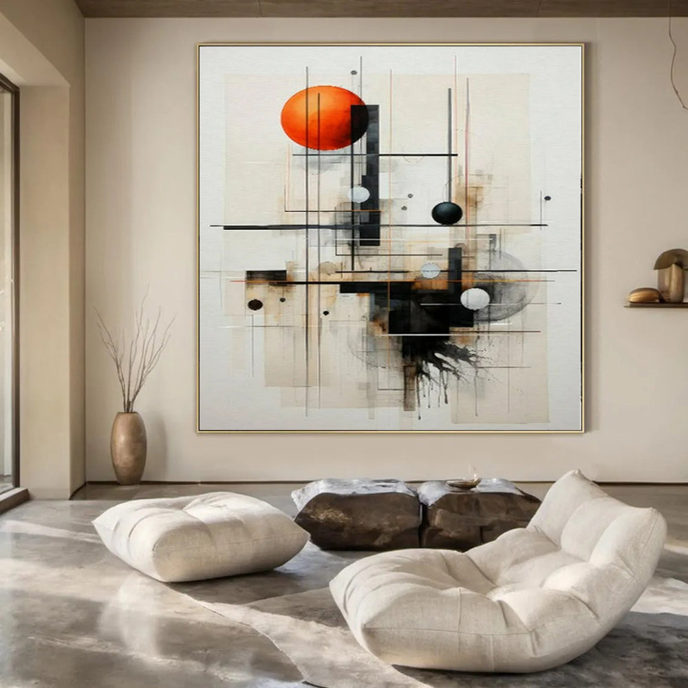 Linear Geometry with Spheres - Abstract Constructivist Art CT1213