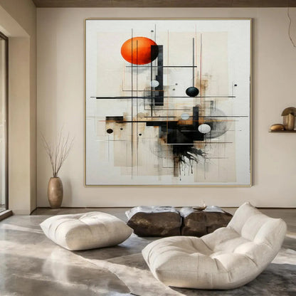 Linear Geometry with Spheres - Abstract Constructivist Art CT1213