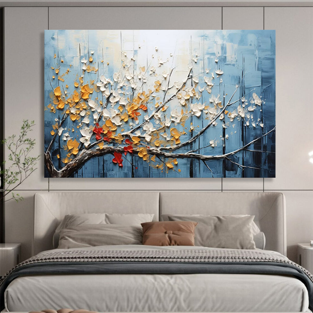 “Textured Blossom Branch” Botanical - inspired 3D - like Painting On Canvas DLZ160