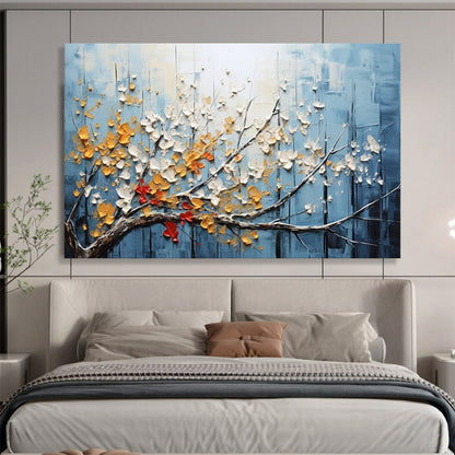 “Textured Blossom Branch” Botanical - inspired 3D - like Painting On Canvas DLZ160