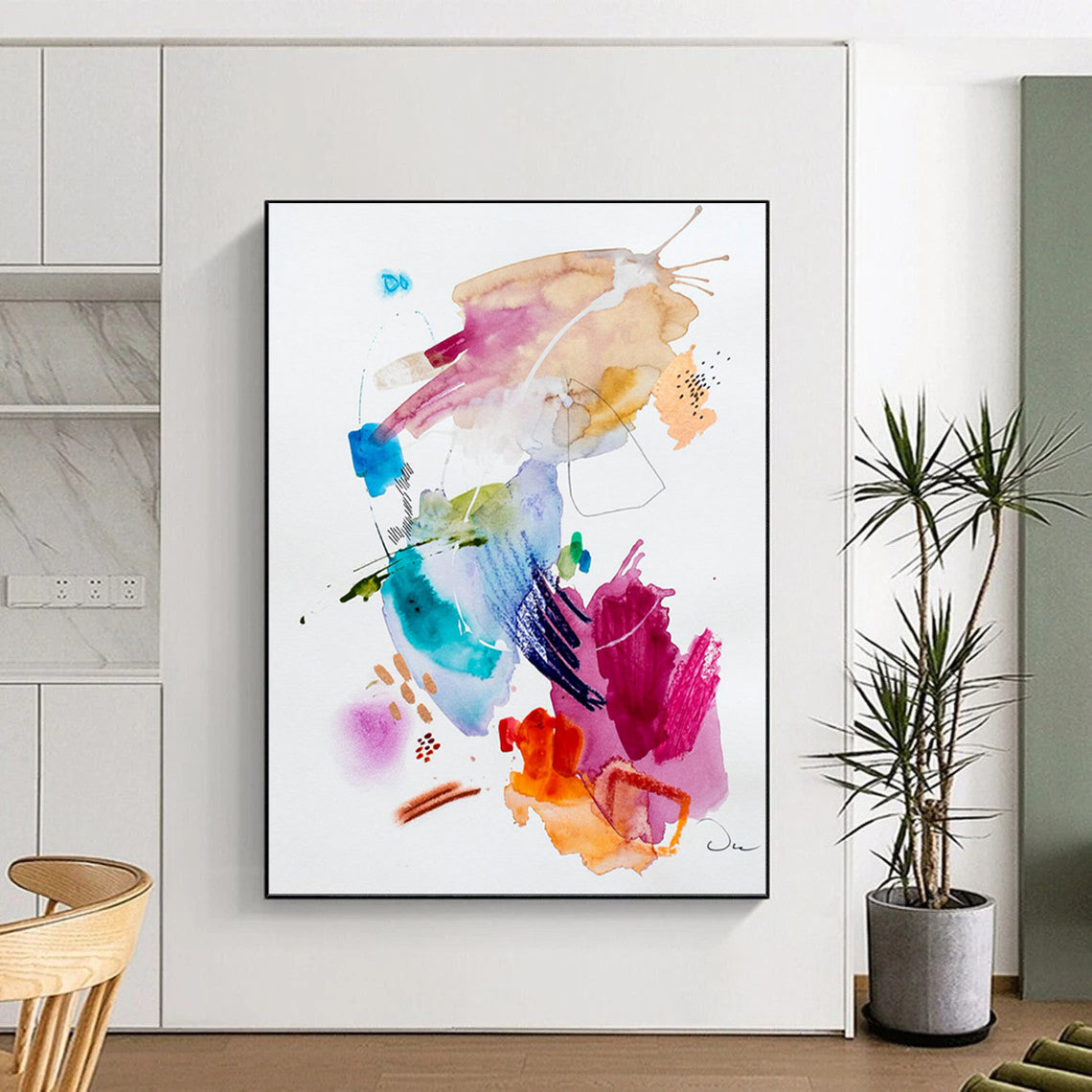 Vibrant Watercolor Splashes - "Color Burst Symphony" - Abstract Watercolor Art CT1818