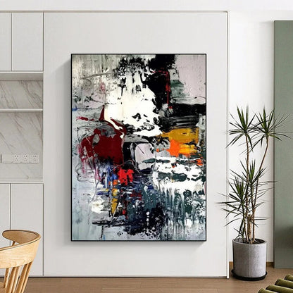 “Colorful, Dynamic Chaos ‘Vibrant Fusion’” - Abstract Impasto Painting On Canvas DTP391