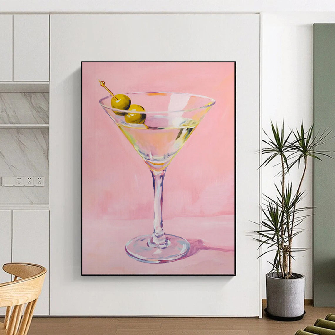 “Martini Glass with Olives” - Realistic Still Life CT2016