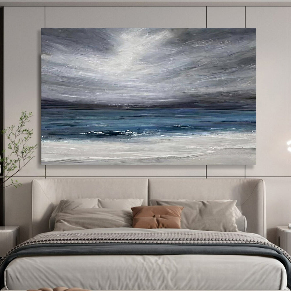 Stormy Sea and Sky Dramatic Painting On Canvas DKH215