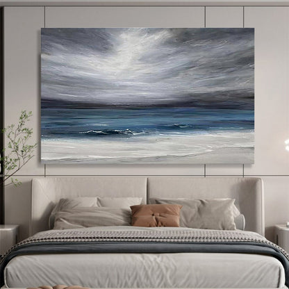 Stormy Sea and Sky Dramatic Painting On Canvas DKH215
