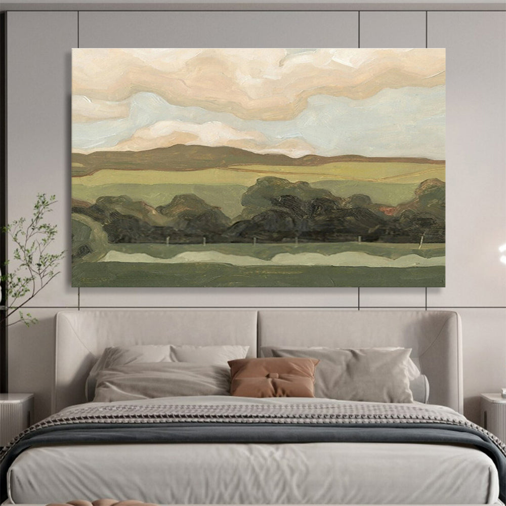 “Subtle Landscape” Abstract Tonalist Painting On Canvas DKH425