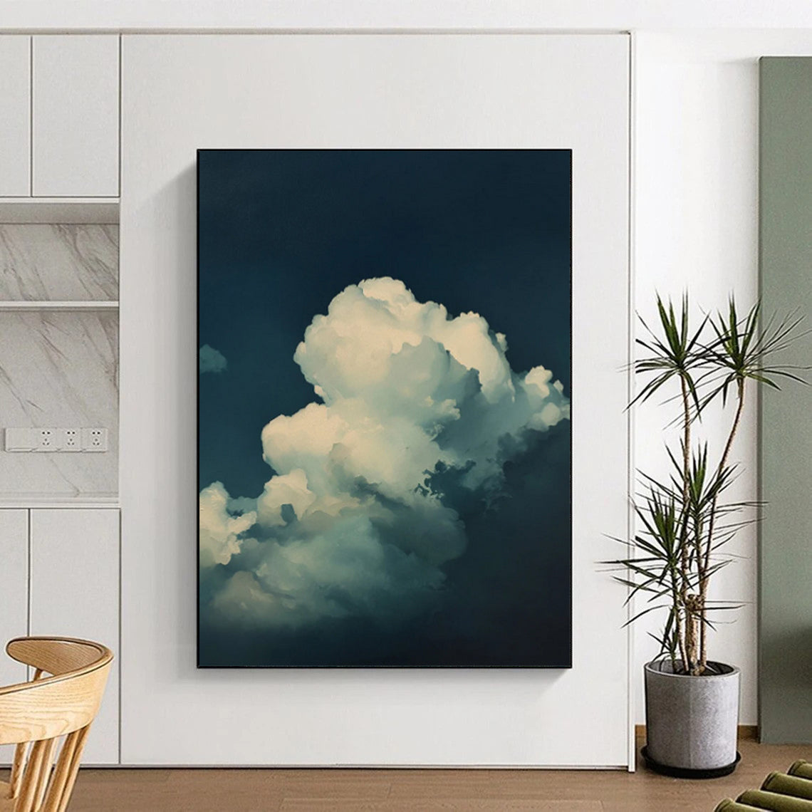 “Evening Sky Clouds” - Realist Impressionist Painting On Canvas DTP020