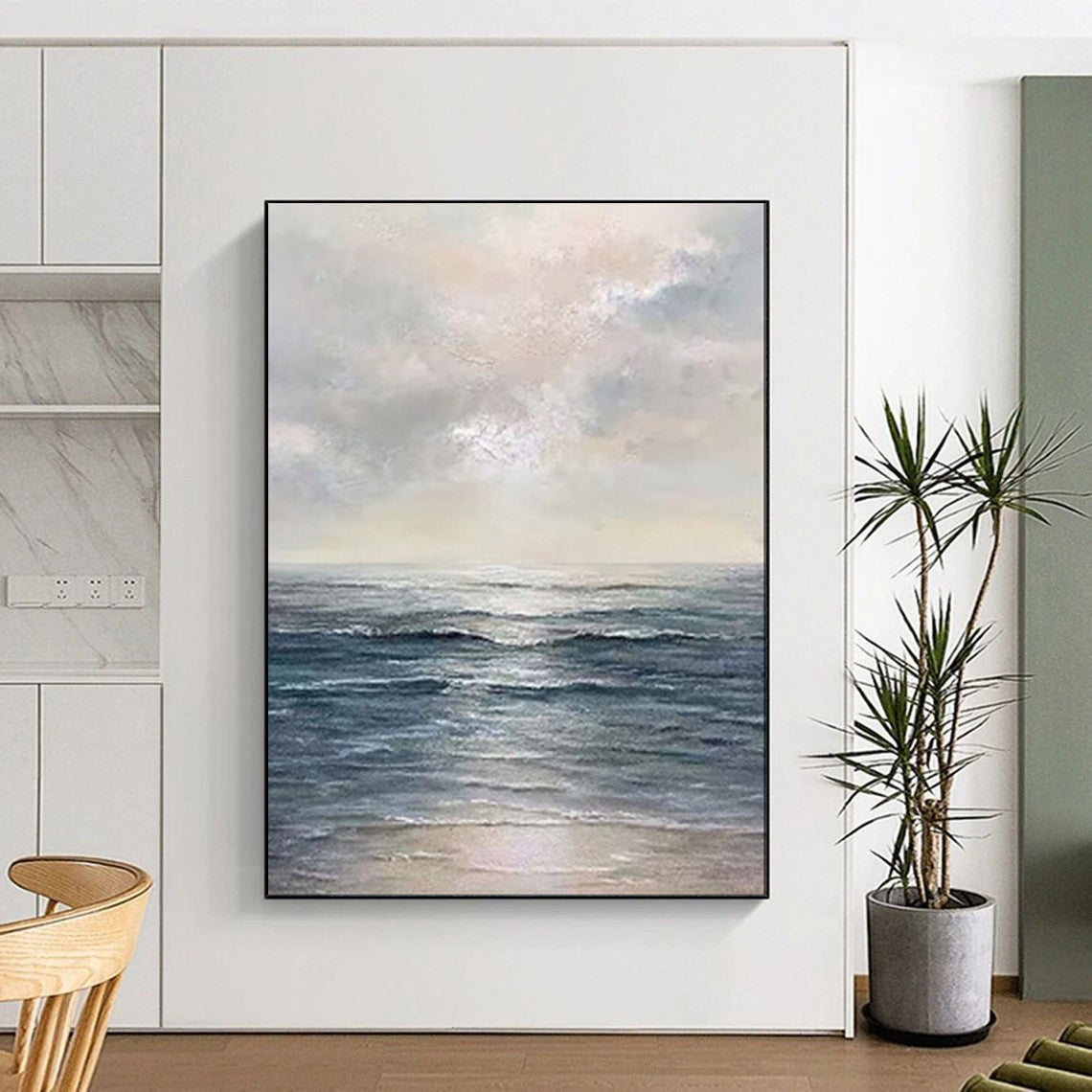 “Serene Sea at Dawn” – Realistic Seascape Oil CT2101