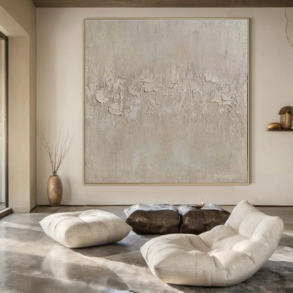 Beige Textured Surface - "Silent Canvas" - Minimalist Textured Painting CT1473