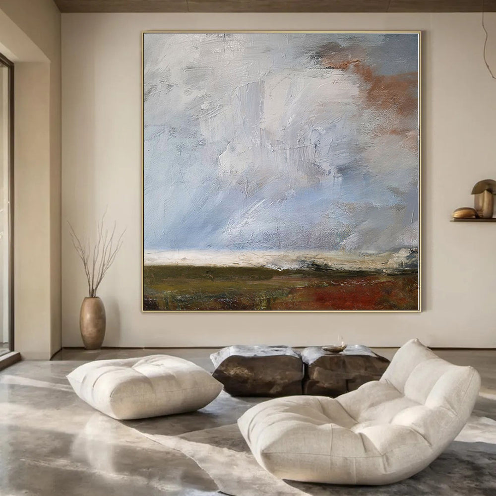 “Soft Toned Abstract Landscape” – Abstract Landscape Painting CT1140