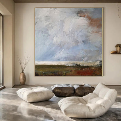 “Soft Toned Abstract Landscape” – Abstract Landscape Painting CT1140