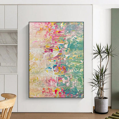 “Pastel Color Fusion” - Impressionist - Inspired Abstract Painting On Canvas DKH1683