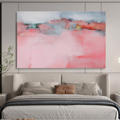 “Subtle Pink Abstract” Abstract Acrylic Painting On Canvas DKH487
