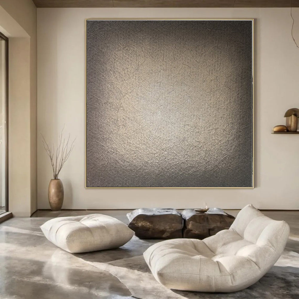Beige Subtle Texture - Minimalist Textured Acrylic Painting CT1366