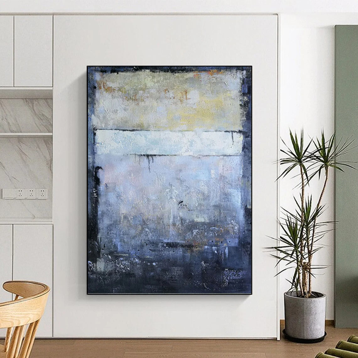 “Gray Layers” - Shades of Gray Abstract Painting On Canvas DKH1575