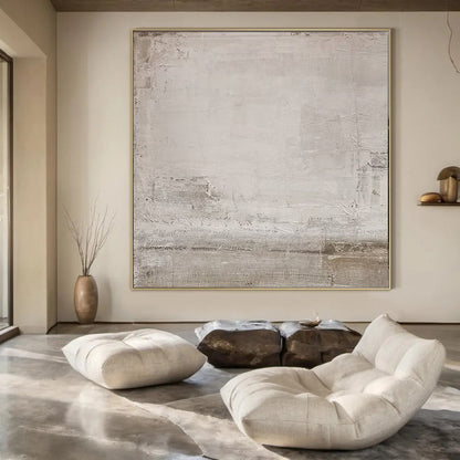 “Light Gray & Brown Textured Simplicity” – Abstract Simple Art CT0971