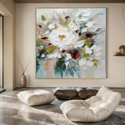 Colorful Floral Bouquet - Impasto Floral Oil On Canvas CT1332