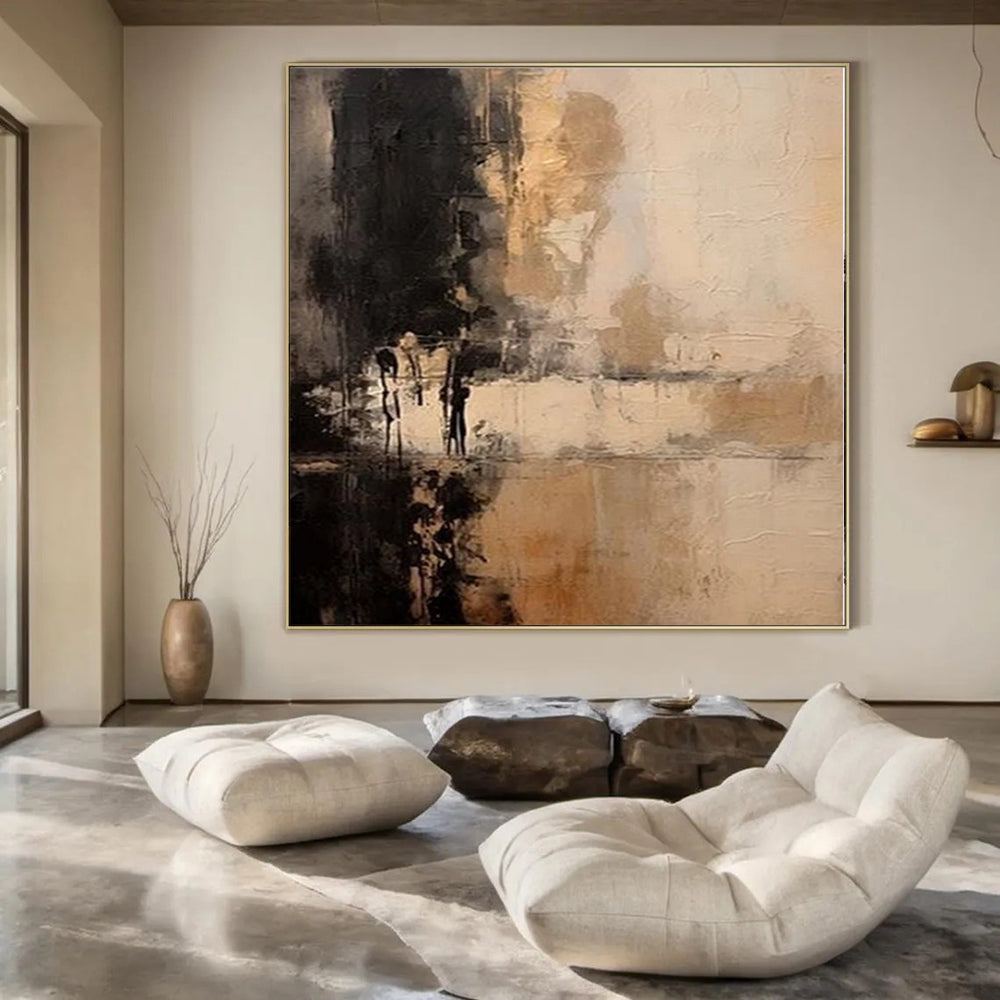 Earth - Toned Abstract Landscape - Oil on Canvas CT1217