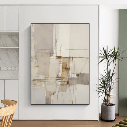 Minimalist Abstract with Delicate Lines - Abstract Painting On Canvas DKH1309