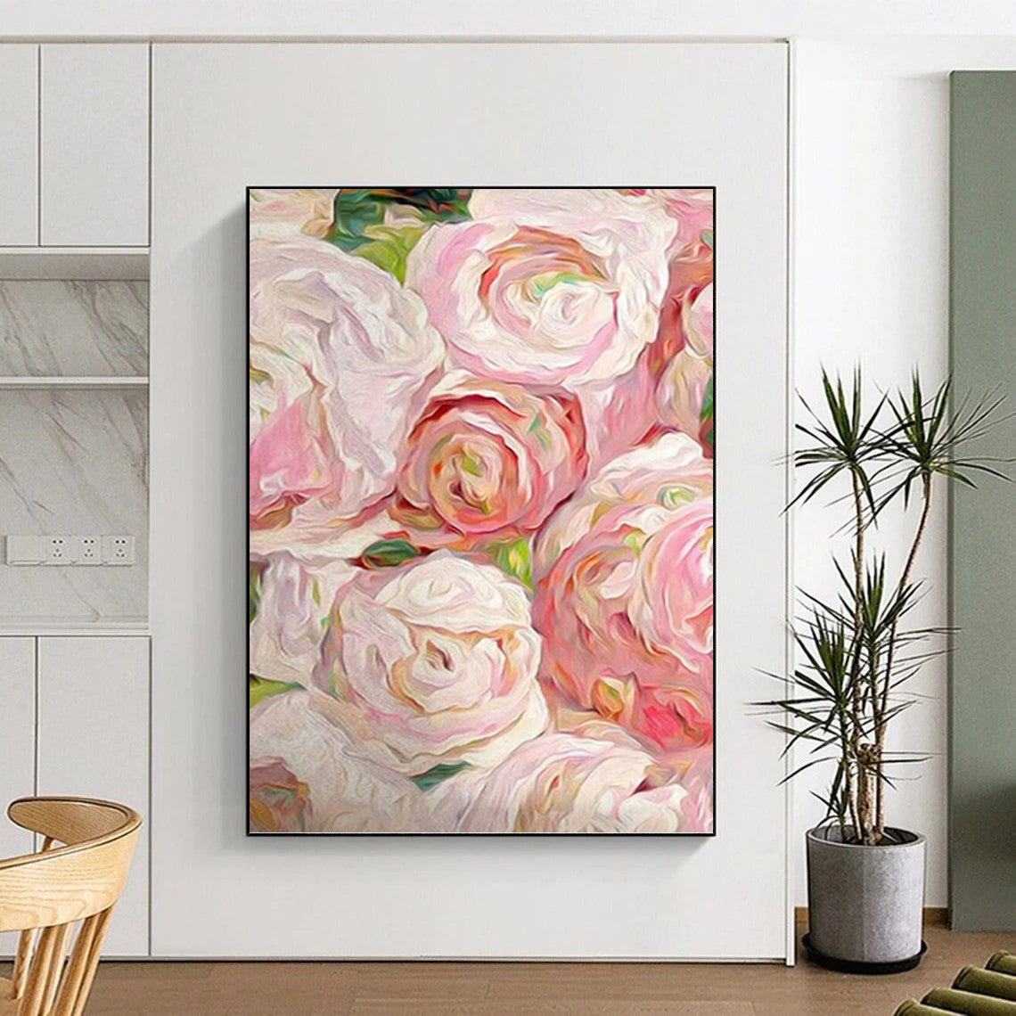 “Soft - Hued Floral Oil Painting” Painting On Canvas DKH0983