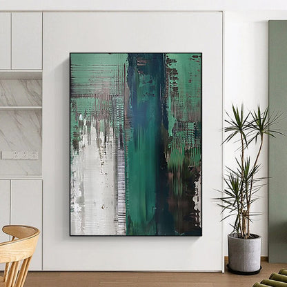 “Teal and Green Abstract” - Modern Abstract Art CT2021