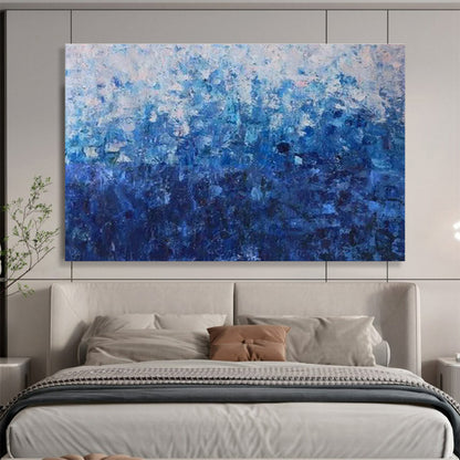 Blue Gradient Abstract Painting On Canvas DKH660
