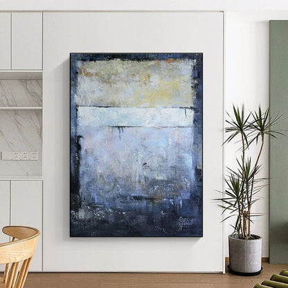 “Muted Gray Layers” ，Abstract Landscape Acrylic Painting CT0907