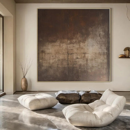 Brown Gradient Texture - Abstract Textured Acrylic Painting CT1367