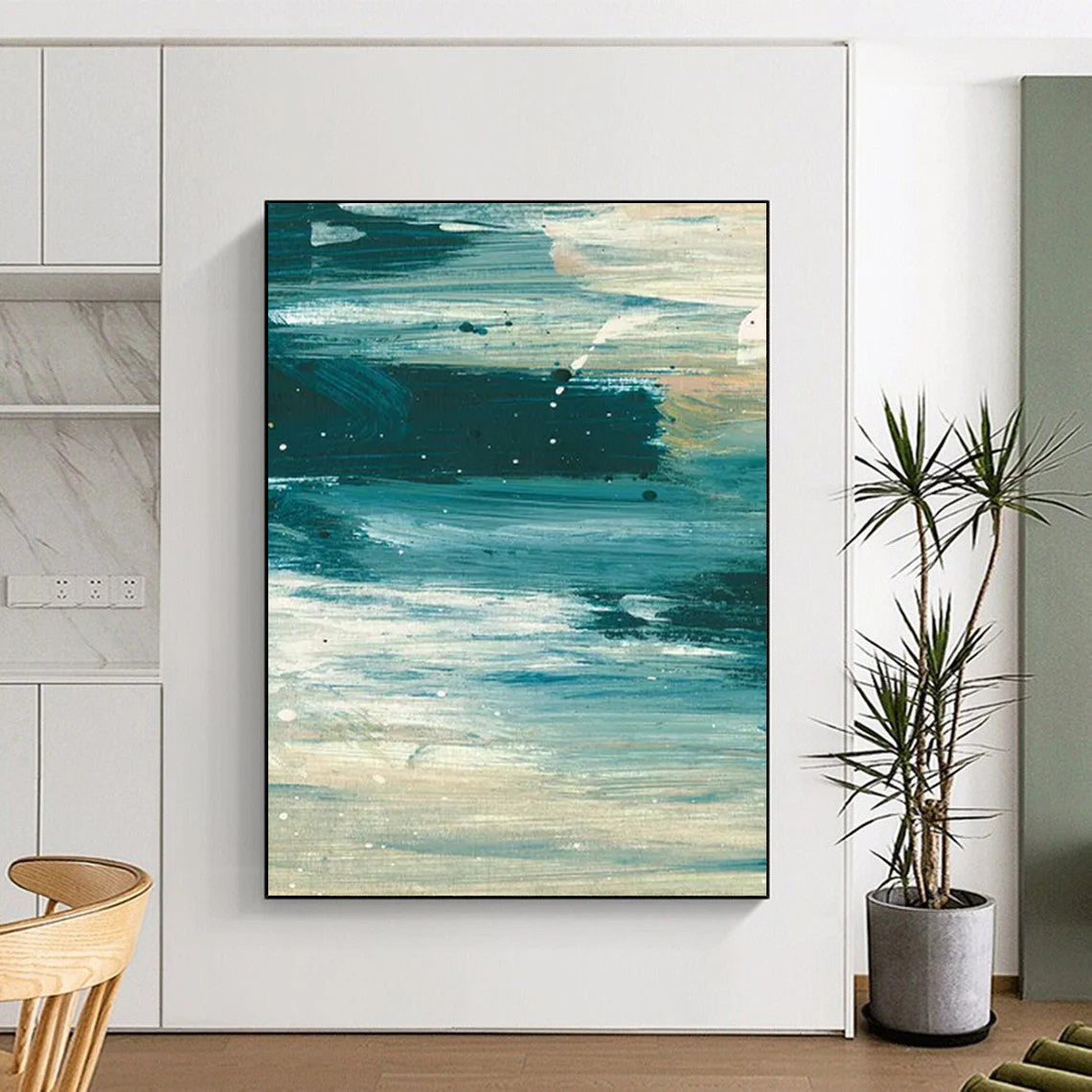 “Deep Sea Swirls” - Impressionistic Seascape Painting On Canvas DTP177
