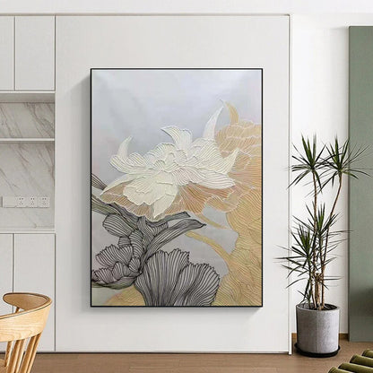 Line - Drawn Flowers Decorative Abstract Art CT1958