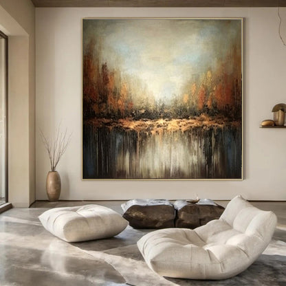 “Autumn Forest Reflection” – Abstract Landscape Painting CT1034