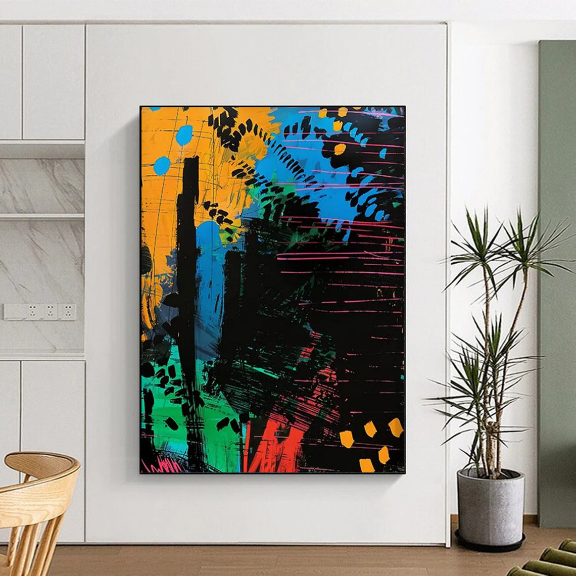 “Colorful Abstract Forest” - Abstract Landscape Painting On Canvas DTP096
