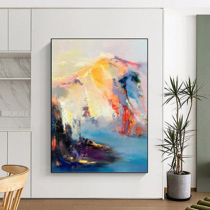 “Dreamy Mountain Abstraction” - Ethereal Landscape Painting On Canvas DKH1061