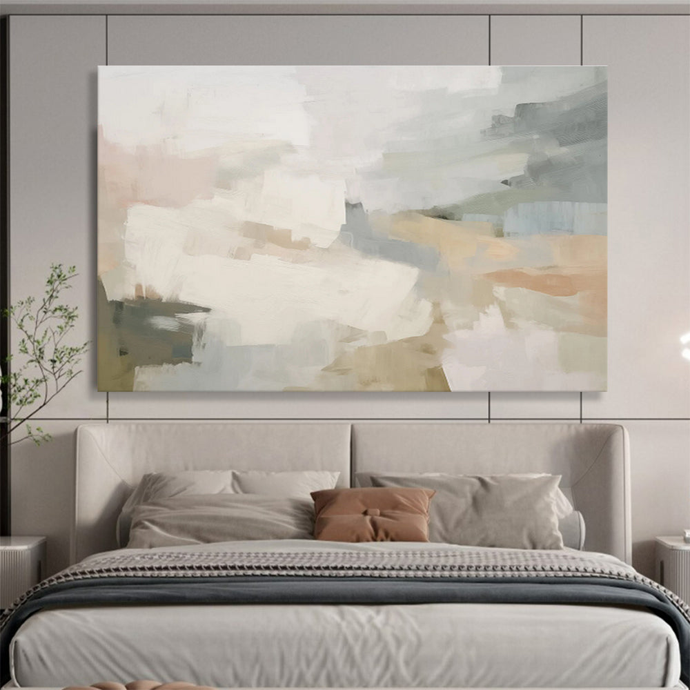 Soft Pastel Abstract - Gentle Hues and Loose Brushstrokes Painting On Canvas DKH044