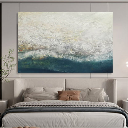 Serene Textured Seascape Painting On Canvas DKH298
