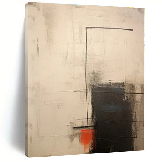 “Subtle Color Blocks with Lines”，Abstract Geometric Acrylic Creation CT0527