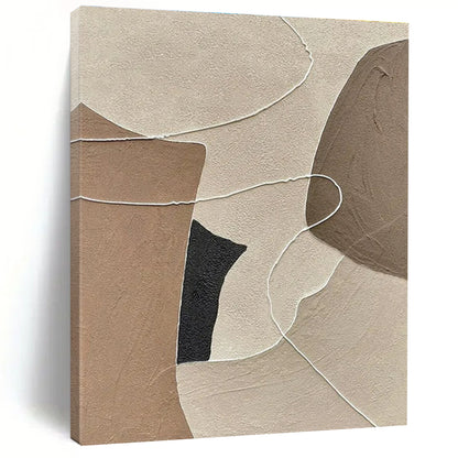 “Earth - Tone Lines Interweave”，Abstract Geometric Style CT0661