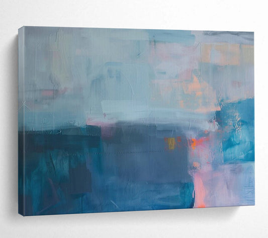 “Misty Blue Abstraction” – Soft blues, grays with blurred, flowing shapes CT1685