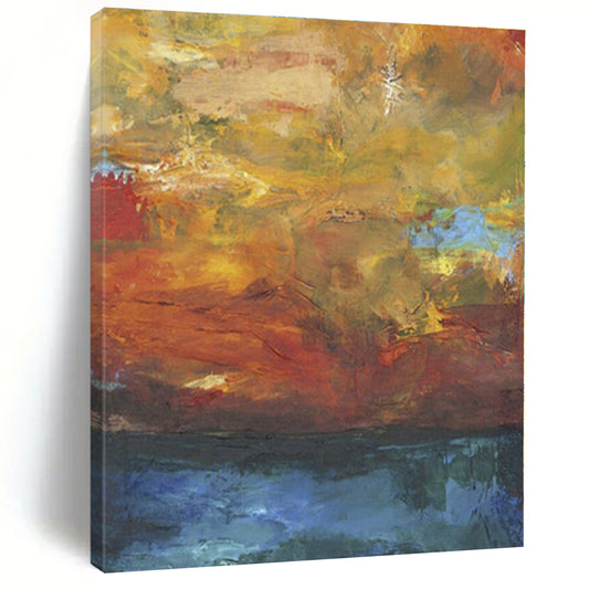 “Warm - Toned Abstract Landscape” - Abstract Impressionistic Painting CT0415