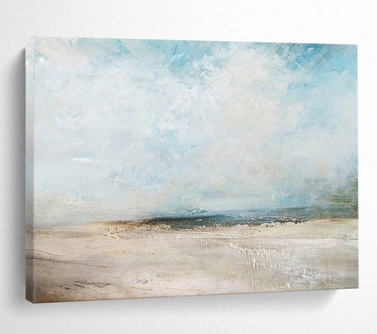 Abstract beach scene with a vast sky and a distant shore CT1670