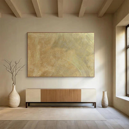 “Golden Waves” - Metallic gold; textured, flowing abstract patterns CT1523
