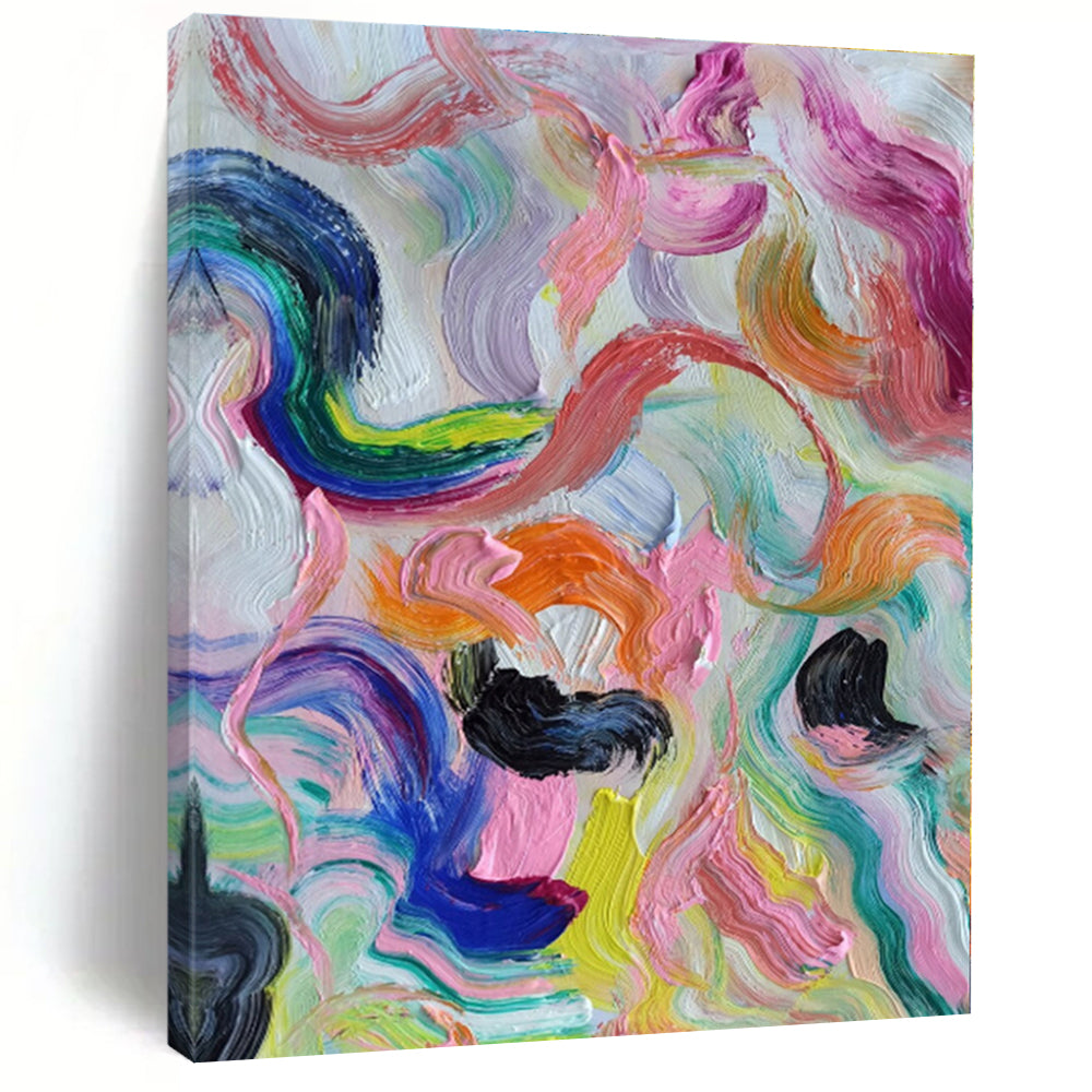 “Colorful Swirl Abstract” - Abstract Expressionist Art CT0479