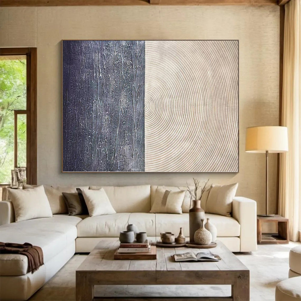 “Textured Sun - Sea Abstraction” Abstract Acrylic Art CT0310