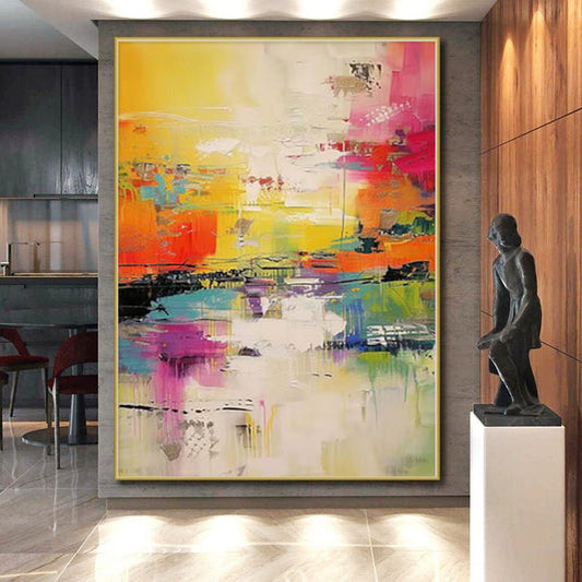 “Vibrant Abstract Landscape” Expressionistic Acrylic Art CT0235