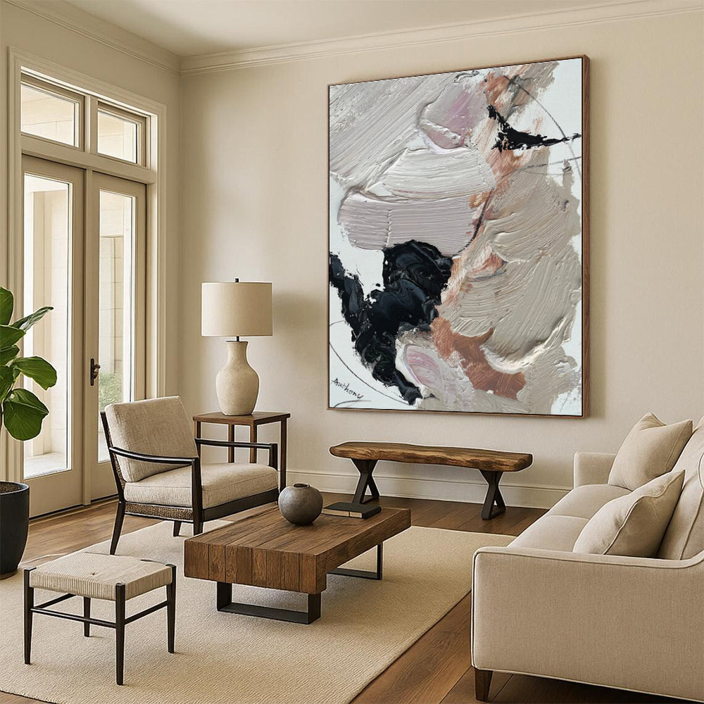 “Neutral - Toned Layered Abstract” - Abstract Expressionist Art CT0512