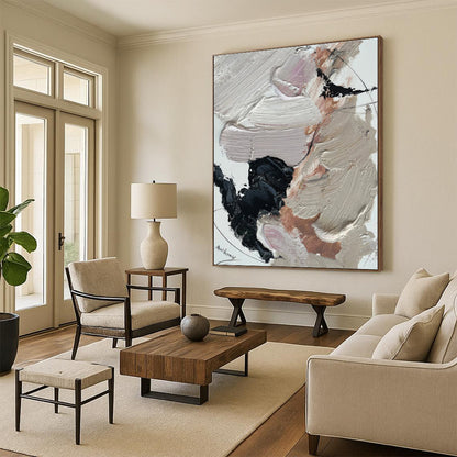 “Neutral - Toned Layered Abstract” - Abstract Expressionist Art CT0512